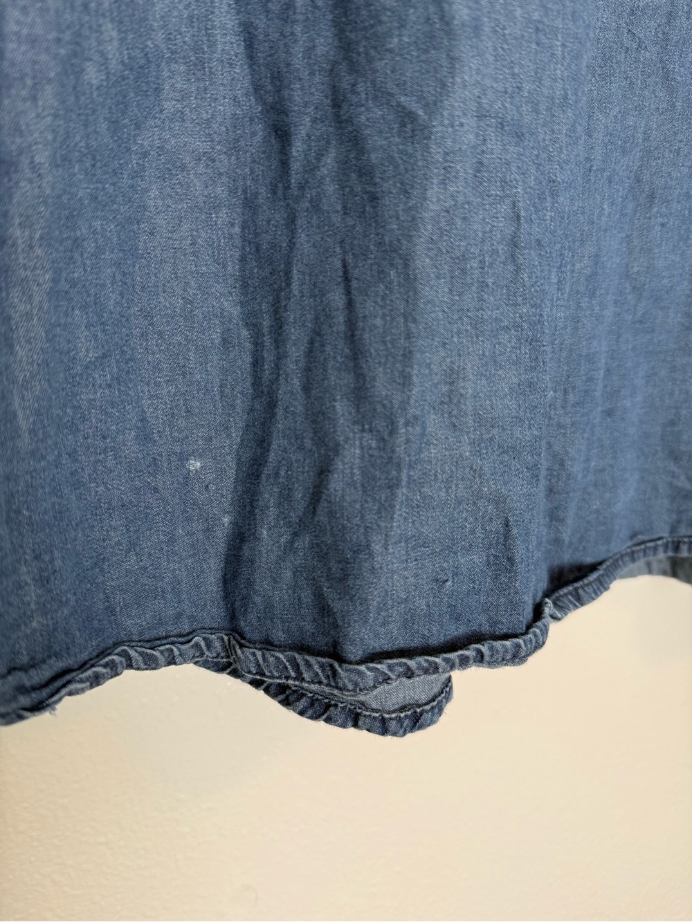 Torrid - Taylor Classic Chambray Button Down Long Sleeve Blue Cotton Shirt - 4X - Picture 15 of 15